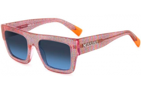 Sunglasses - Missoni - MIS 0129/S - QQ7 (08) PINK PATTERNED MULTICOLOR // DARK BLUE GRADIENT