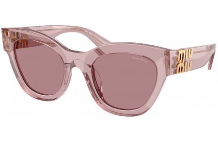 Sunglasses - Miu Miu - SMU 01YS - 12W20I  TRANSPARENT MAUVE // BROWN LIGHT VIOLET