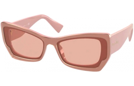 Sunglasses - Miu Miu - SMU 07XS - 03T3D2 PINK // LIGHT BROWN