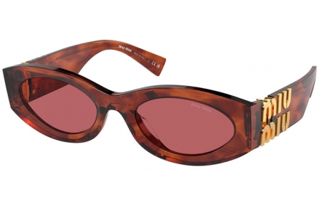 Sunglasses - Miu Miu - SMU 11WS - 11Q08S  STRIPED TOBACCO // DARK VIOLET