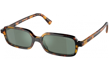 Lunettes de soleil - Miu Miu - SMU 11ZS - VAU04M  HAVANA HONEY // GREEN MIRROR SILVER