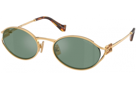Gafas de Sol - Miu Miu - SMU 52YS - 5AK04M  GOLD // GREEN MIRROR SILVER