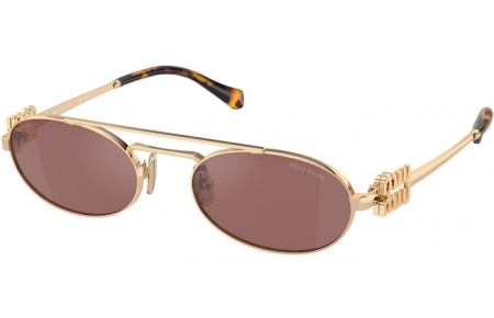 Sunglasses - Miu Miu - SMU 54ZS - ZVN70D  PALE GOLD // BROWN MIRROR SILVER