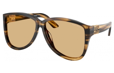 Gafas de Sol - Miu Miu - SMU A08S - 25E1OR  STRIPED LODEN // YELLOW