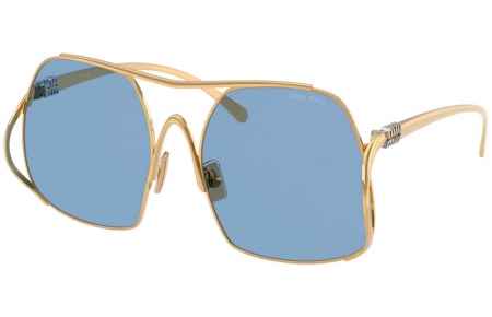 Gafas de Sol - Miu Miu - SMU A55S - 5AK30U  GOLD // LIGHT BLUE