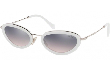 Lunettes de soleil - Miu Miu - SMU 58US CORE COLLECTION - 133GR0 OPAL TALC // PINK GRADIENT VIOLET MIRROR SILVER