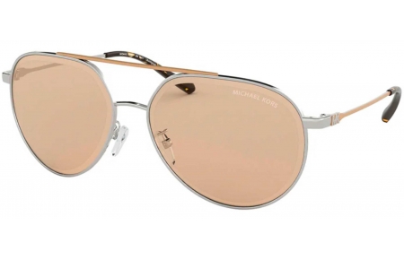Gafas de Sol - Michael Kors - MK1041 ANTIGUA - 115373 SHINY SILVER // LIGHT BROWN SOLID