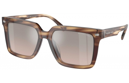 Gafas de Sol - Michael Kors - MK2217U ABRUZZO - 39776I  BROWN HORN // BROWN MIRROR BLACK