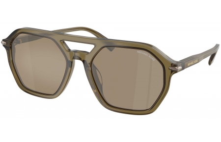 Gafas de Sol - Michael Kors - MK2251U JACKSON HOLE - 40127I  TRANSPARENT OLIVE GREEN // OLIVE MIRROR