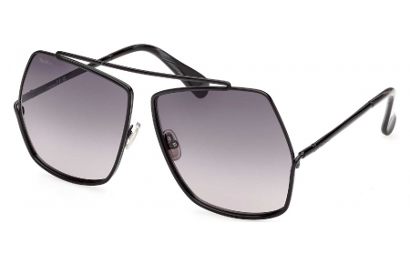Gafas de Sol - MaxMara - MM0006 ELSA - 01B  SHINY BLACK // SMOKE GRADIENT