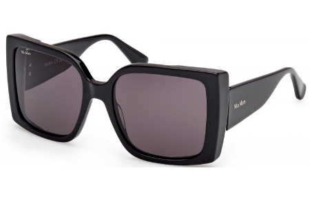 Gafas de Sol - MaxMara - MM0131 HINGE - 01A  SHINY BLACK // DARK GREY