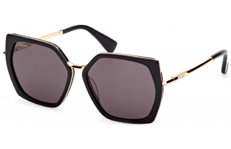 Gafas de Sol - MaxMara - MM0136 MILLER-5 - 01A  SHINY BLACK // GREY