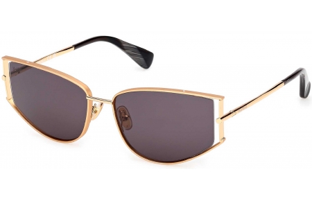 Gafas de Sol - MaxMara - MM0141 MENTON-3 - 30A  SHINY GOLD // SMOKED
