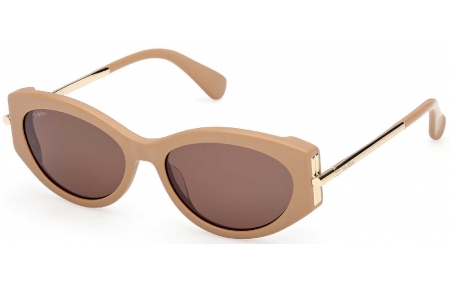 Gafas de Sol - MaxMara - MM0167 ROQUEBRUNE 1 - 46E  SHINY BEIGE // BROWN