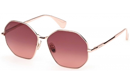 Gafas de Sol - MaxMara - MM0168 MILLER - 28F  SHINY ROSE GOLD // BROWN GRADIENT