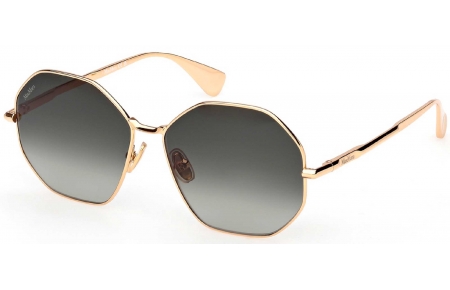 Gafas de Sol - MaxMara - MM0168 MILLER - 30P  SHINY GOLD // GREEN GRADIENT