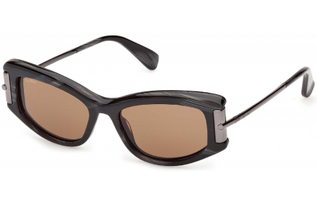 Gafas de Sol - MaxMara - MM0189 - 63E  STRIPED BLACK // BROWN