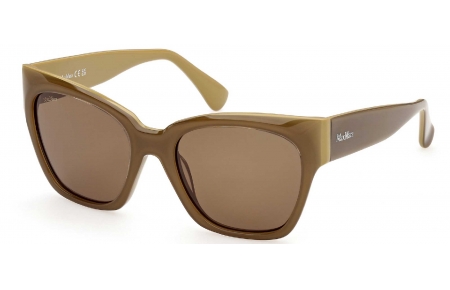 Gafas de Sol - MaxMara - MM0204 - 95N  SHINY STRIPE LIGHT GREEN // GREEN