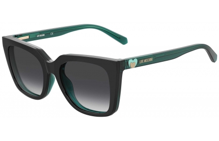 Gafas de Sol - Love Moschino - MOL055/CS - ETJ (9O) BLACK TEAL // +CLIP ON DARK GREY GRADIENT