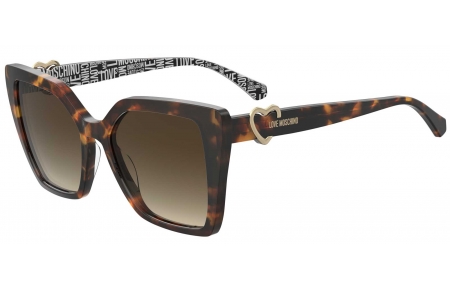 Gafas de Sol - Love Moschino - MOL067/S - 086 (HA) DARK HAVANA // BROWN GRADIENT