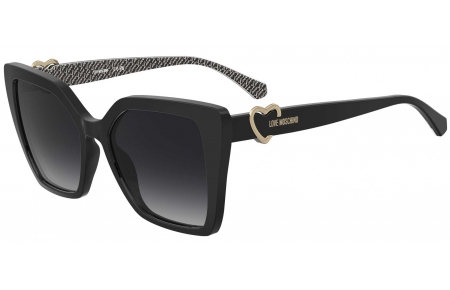 Gafas de Sol - Love Moschino - MOL067/S - TAY (9O) BLACK PATTERNED WHITE // DARK GREY GRADIENT