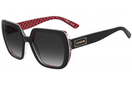 Gafas de Sol - Love Moschino - MOL082/S - UYY (9O) BLACK PATTERNED RED // DARK GREY GRADIENT
