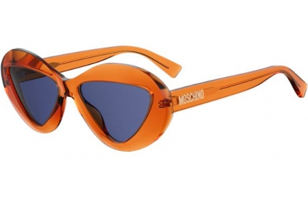 Lunettes de soleil - Moschino - MOS076/S - L7Q (KU) ORANGE // BLUE GREY