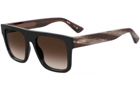 Sunglasses - Moschino - MOS201/S - 37N (HA) BLACK HORN // BROWN GRADIENT