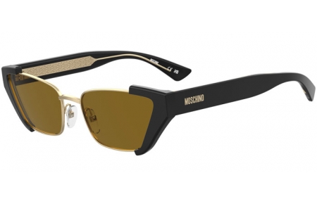 Gafas de Sol - Moschino - MOS205/S - 2M2 (70) BLACK GOLD // BROWN
