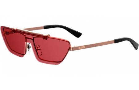 Lunettes de soleil - Moschino - MOS048/S - DDB (4S) GOLD COPPER // BURGUNDY