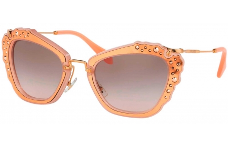 Gafas de Sol - Miu Miu - SMU 04QS - TV14K0 MATTE PINK // GREY GRADIENT PINK