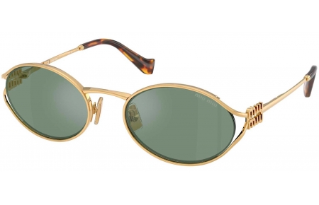 Gafas de Sol - Miu Miu - SMU 52YS - 5AK04M  GOLD // GREEN MIRROR SILVER