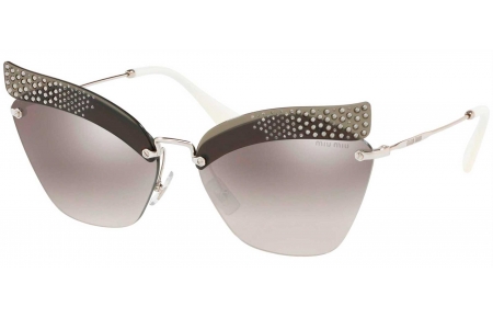 Gafas de Sol - Miu Miu - SMU 56TS - KJH5O0 TRANSPARENT GREY // GREY GRADIENT MIRROR SILVER