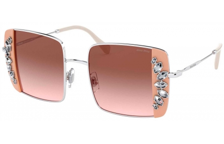 Gafas de Sol - Miu Miu - SMU 56VS - 02E01C SILVER PINK // BROWN GRADIENT