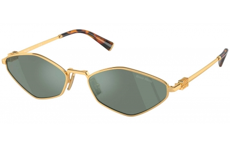 Gafas de Sol - Miu Miu - SMU 56ZS - 5AK04M  GOLD // GREEN MIRROR SILVER