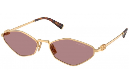 Gafas de Sol - Miu Miu - SMU 56ZS - 5AK20I  GOLD // BROWN LIGHT PURPLE