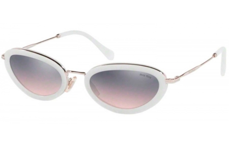 Gafas de Sol - Miu Miu - SMU 58US CORE COLLECTION - 133GR0 OPAL TALC // PINK GRADIENT VIOLET MIRROR SILVER