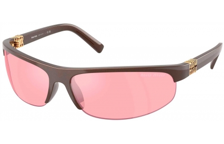 Gafas de Sol - Miu Miu - SMU A02S - 14Y70J  METALLIC COCOA // PINK MIRROR
