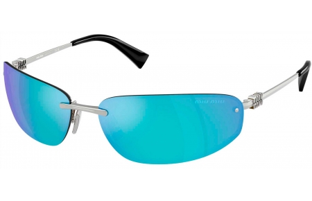 Gafas de Sol - Miu Miu - SMU A50S - 1BC10K  SILVER // BLUE MIRROR LIGHT GREEN