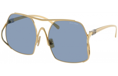 Gafas de Sol - Miu Miu - SMU A55S - 5AK30U  GOLD // LIGHT BLUE