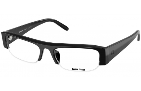 Gafas de Sol - Miu Miu - SMU B07S - 16K08N  BLACK // CLEAR BLUE VIOLET LIGHT FILTER