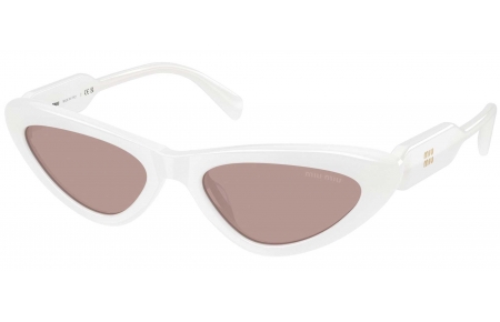Gafas de Sol - Miu Miu - SMU B11SU - 20M20I  OPAL WHITE // BROWN LIGHT PURPLE