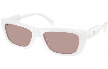 Gafas de Sol - Miu Miu - SMU B12S - 20M20I  OPAL WHITE // BROWN LIGHT PURPLE