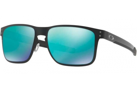 Lunettes de soleil - Oakley - HOLBROOK METAL OO4123 - 4123-04 MATTE BLACK // JADE IRIDIUM