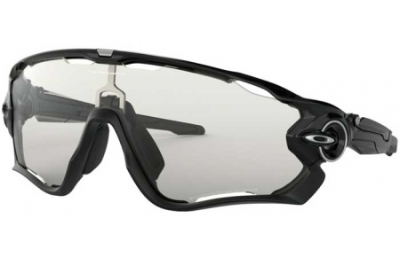 Sunglasses - Oakley - JAWBREAKER OO9290 - 9290-14 POLISHED BLACK // CLEAR BLACK IRIDIUM PHOTOCHROMIC