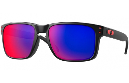 Sunglasses - Oakley - HOLBROOK OO9102 - 9102-36 MATTE BLACK // + RED IRIDIUM