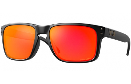 Sunglasses - Oakley - HOLBROOK OO9102 - 9102-E2 MATTE BLACK // PRIZM  RUBY