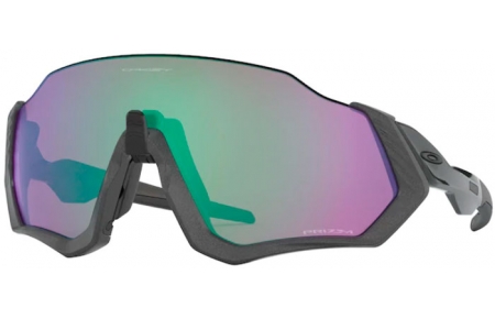 Lunettes de soleil - Oakley - FLIGHT JACKET OO9401 - 9401-15 MATTE STEEL // PRIZM ROAD JADE