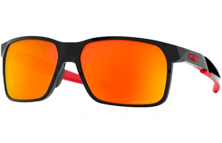 Sunglasses - Oakley - PORTAL X OO9460 - 9460-05 POLISHED BLACK // PRIZM RUBY POLARIZED