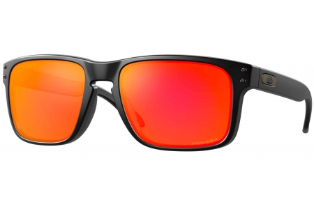 Gafas de Sol - Oakley - OO9102 HOLBROOK - 9102-E2 MATTE BLACK // PRIZM  RUBY